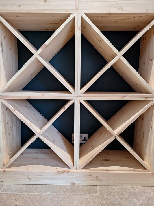 4 Premium Cross Cube Wine Racks