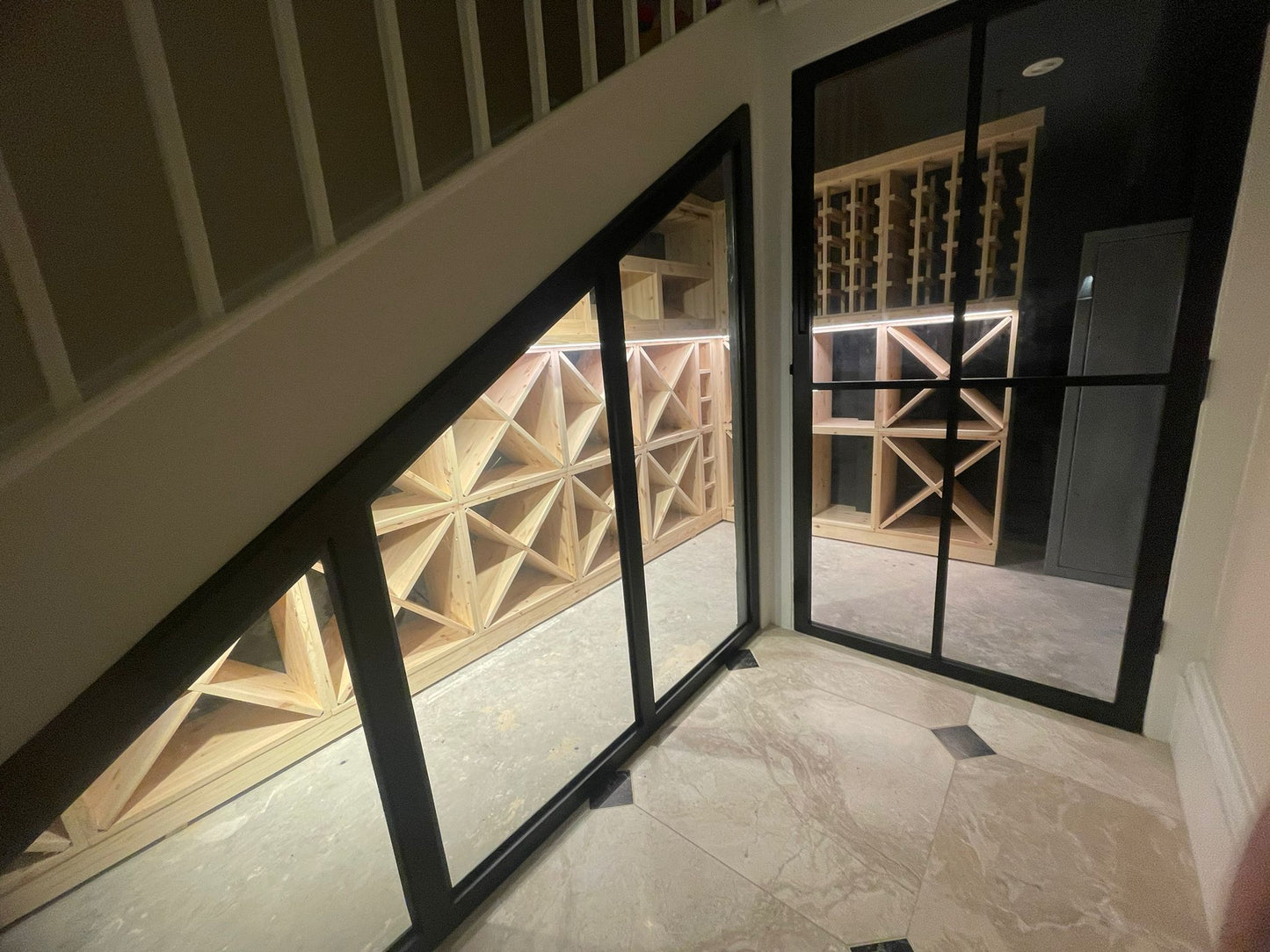 Bespoke understairs Wine Storage