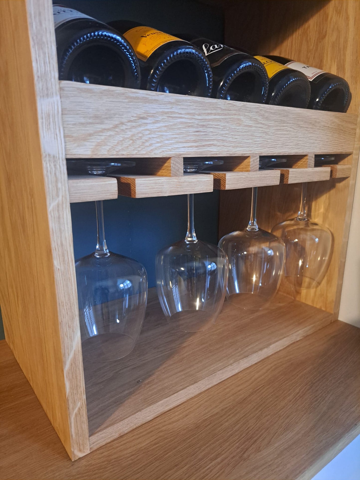 Wine and glass display rack - with personalisation option