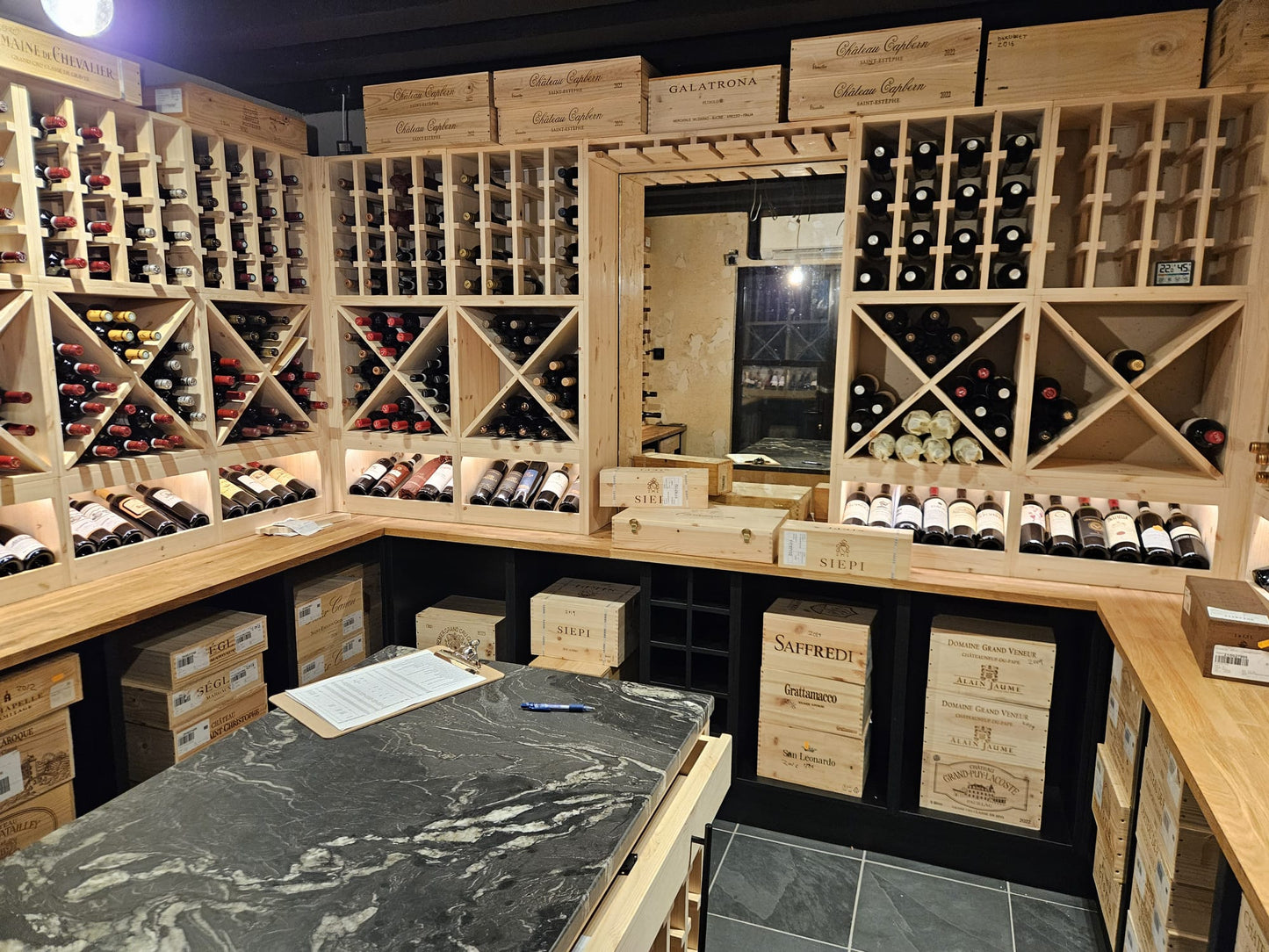 Modular bespoke wine cellar racks / wine storage