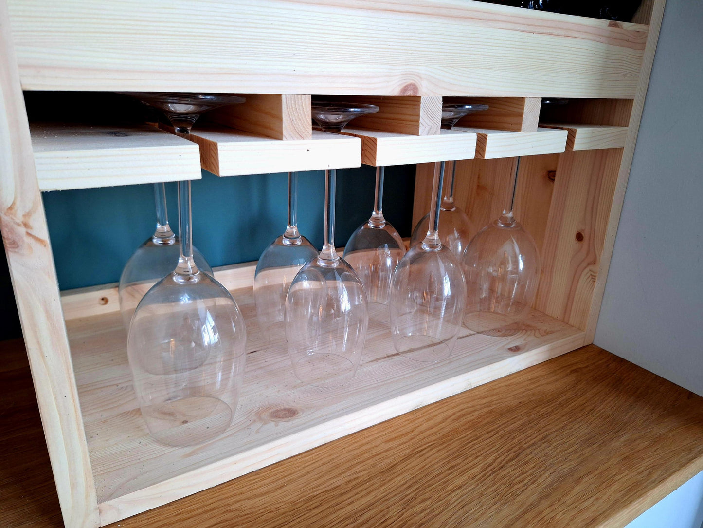 Personalised wine and glass display rack