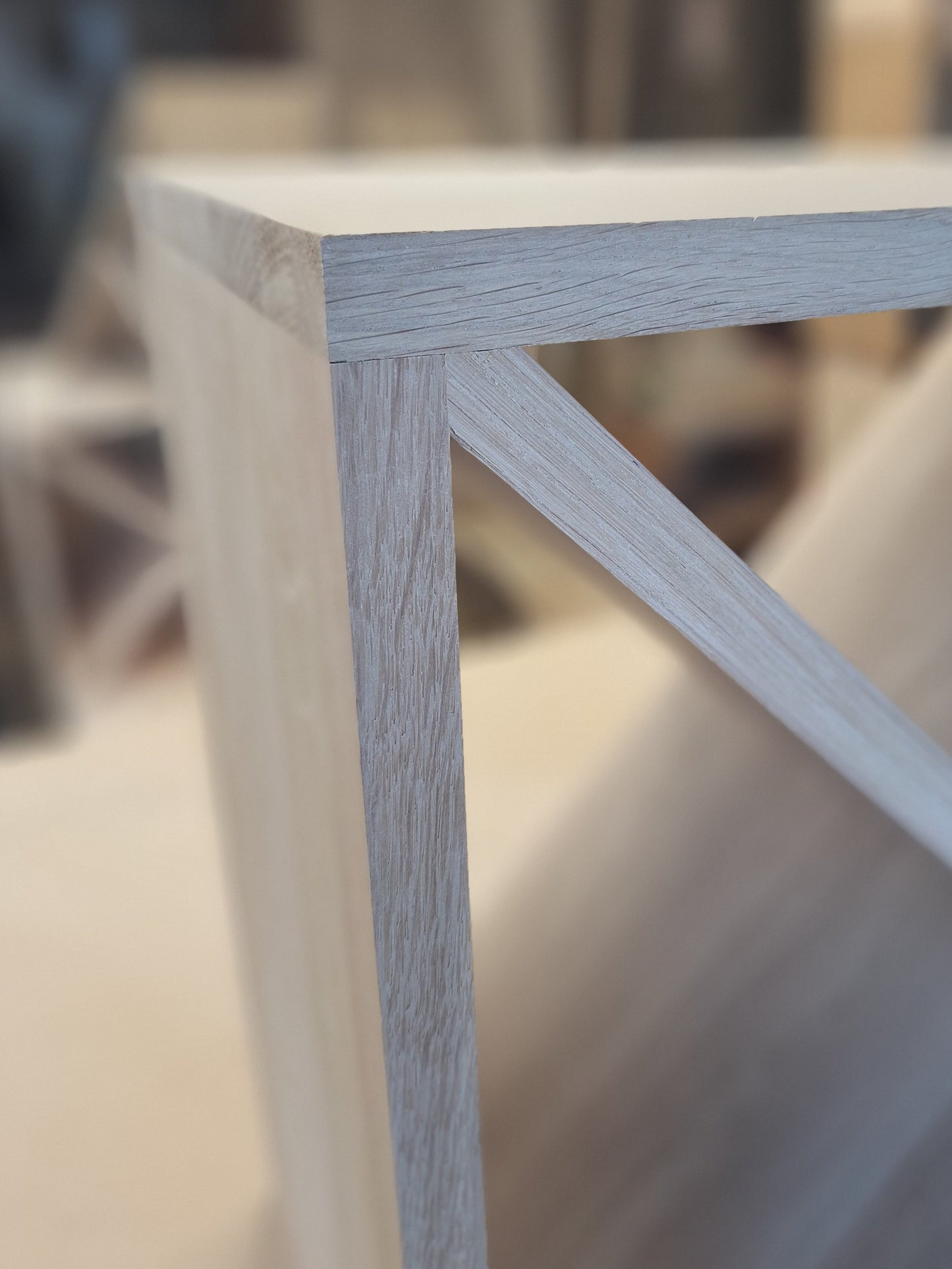 Solid Oak Cross Cube Wine Rack