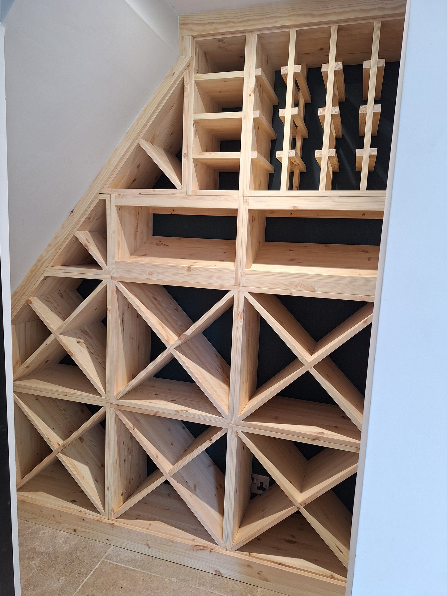 Bespoke understairs Wine Storage