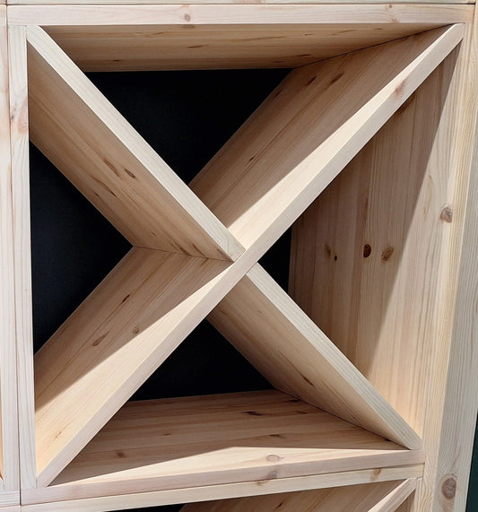 Premium Cross Cube Wine Rack - 24 bottles