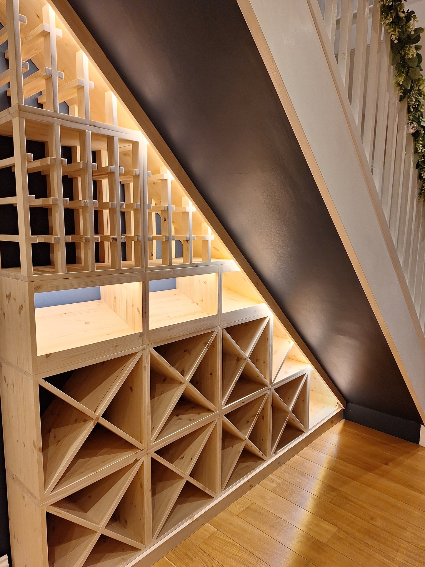 Bespoke understairs Wine Storage