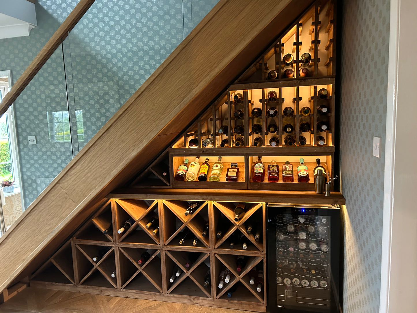 Bespoke understairs Wine Storage